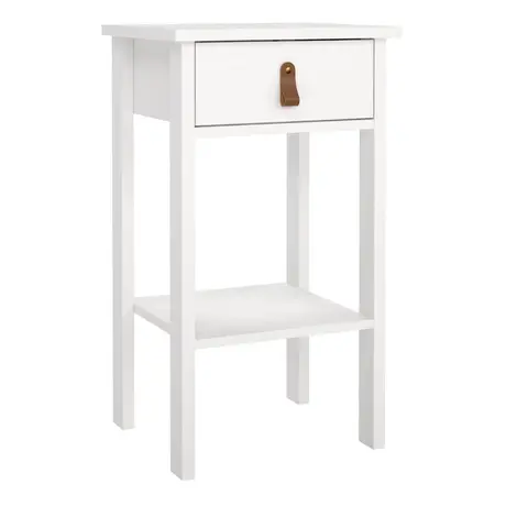 Buy Barcelona Bedside Table with 1 Drawer in White from Furnituretta