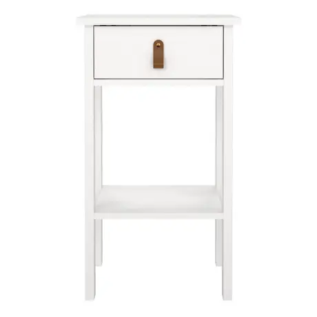 Buy Barcelona Bedside Table with 1 Drawer in White, 2 from Furnituretta