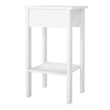 Buy Barcelona Bedside Table with 1 Drawer in White, 7 from Furnituretta