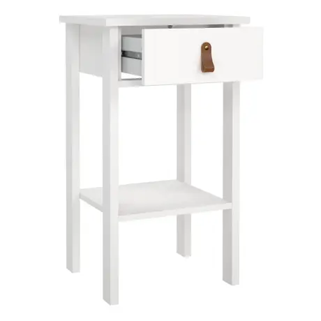 Buy Barcelona Bedside Table with 1 Drawer in White, 4 from Furnituretta