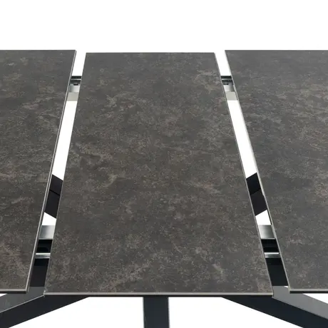 Buy Heaven Extendable Dining Table with Ceramic Black Top – Seats 6 / 8, Colour: Ceramic Black, Item Width: 240, 11 from Furnituretta