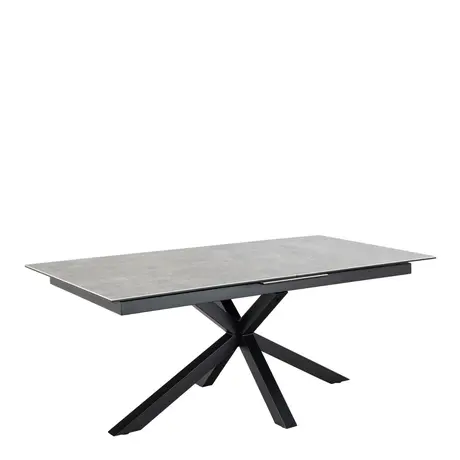 Buy Heaven Extendable Dining Table with Ceramic Grey Top – Seats 6 / 8, Colour: Ceramic Grey, Item Width: 240 from Furnituretta