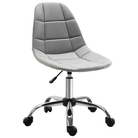 Buy Vinsetto Ergonomic Office Chair with Adjustable Height and Wheels Velvet Executive Chair Armless for Home Study Bedroom Grey from Furnituretta