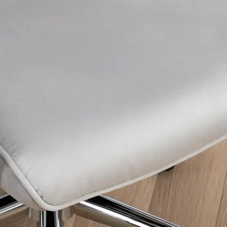 Buy Vinsetto Linen Computer Chair with Armrest, Modern Swivel Chair with Adjustable Height, Light Grey, 9 from Furnituretta