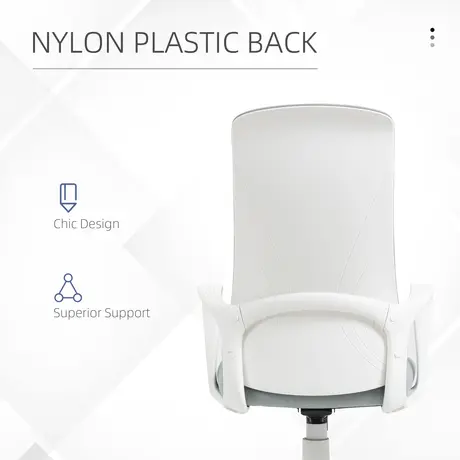 Buy Vinsetto High Back Office Chair, Fabric Desk Chair with Armrests, Adjustable Height, Swivel Wheels, Light Grey, 6 from Furnituretta