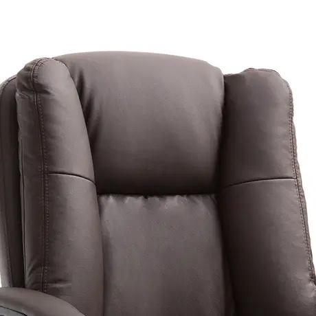 Buy HOMCOM Office Chair, Computer Desk Chair, Mid Back Executive Chair with Adjustable Height and Swivel Rolling Wheels for Home Study, Brown, 9 from Furnituretta