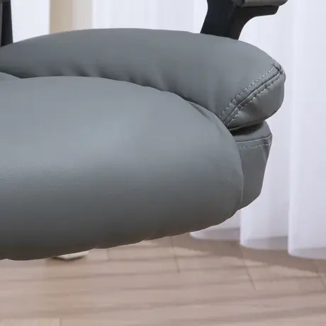 Buy HOMCOM Office Chair, Computer Desk Chair, Mid Back Executive Chair with Adjustable Height and Swivel Rolling Wheels for Home Study, Dark Grey, 8 from Furnituretta