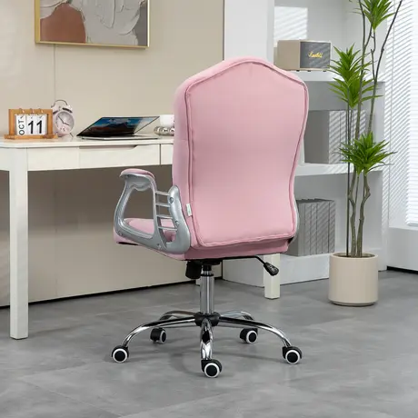 Buy Vinsetto Velvet-Feel Work Chair, with Diamante Back - Pink, 8 from Furnituretta