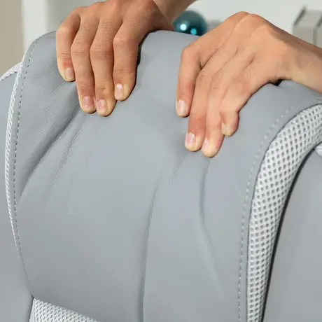 Buy HOMCOM Faux Leather Office Chair - Grey, 7 from Furnituretta