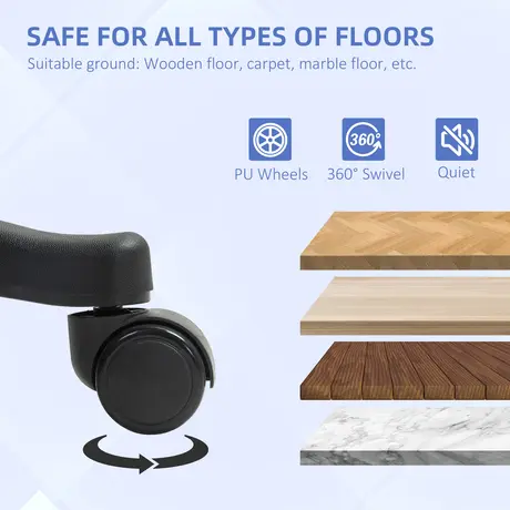 Buy HOMCOM Faux Leather Office Chair - Grey, 6 from Furnituretta