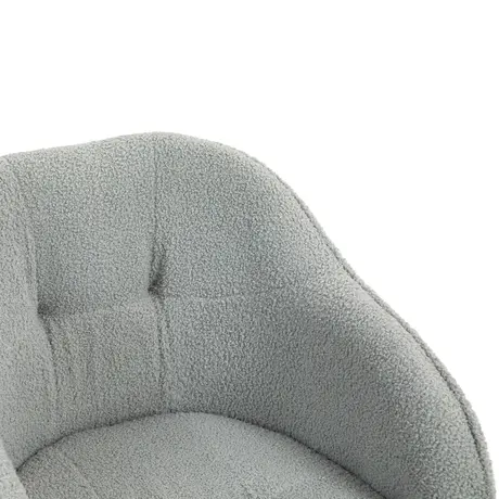Buy HOMCOM Teddy Fleece Swivel Office Chair - Grey, 8 from Furnituretta