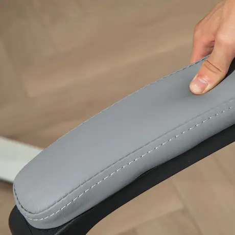 Buy HOMCOM Faux Leather Office Chair - Grey, 8 from Furnituretta