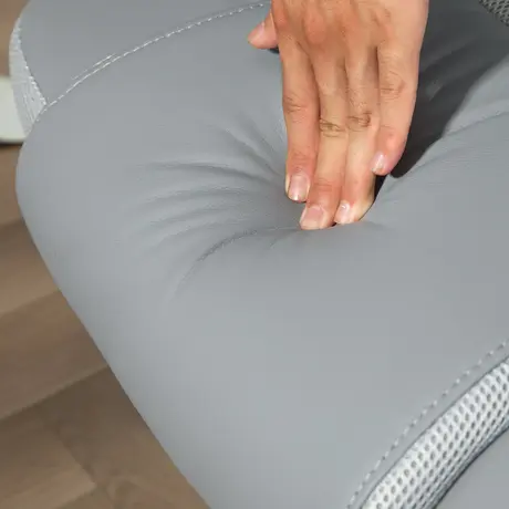 Buy HOMCOM Faux Leather Office Chair - Grey, 9 from Furnituretta