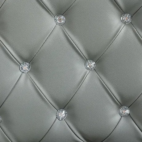 Buy Vinsetto Office Chair Ergonomic 360° Swivel PU Diamante Padded Base 5 Castor Wheels for Home Work Grey, 8 from Furnituretta