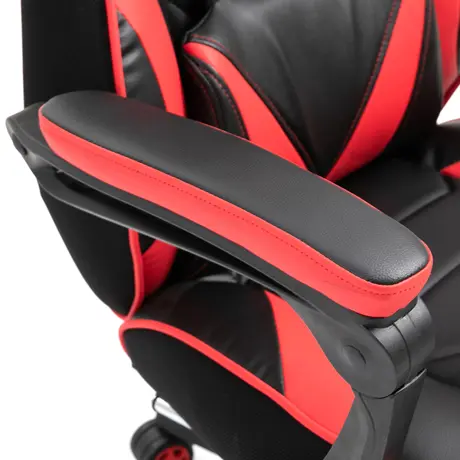 Buy Vinsetto Computer Gaming Chair, Racing Desk Chair with Lumbar Support and Footrest, PU Leather Gamer Chair with Headrest and Swivel Wheels for Home, Red, 9 from Furnituretta