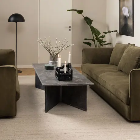 Buy Vega Coffee Table – 140 cm with Marron Turkish Marble Top & V-Shaped Base, 3 from Furnituretta