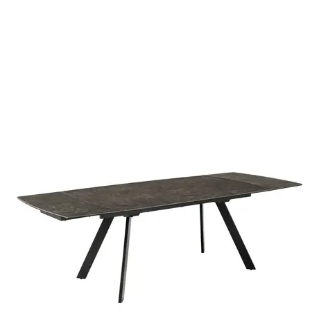 Buy Blackburn Black Ceramic Dining Table – Extendable with Hidden Leaves, 2 from Furnituretta