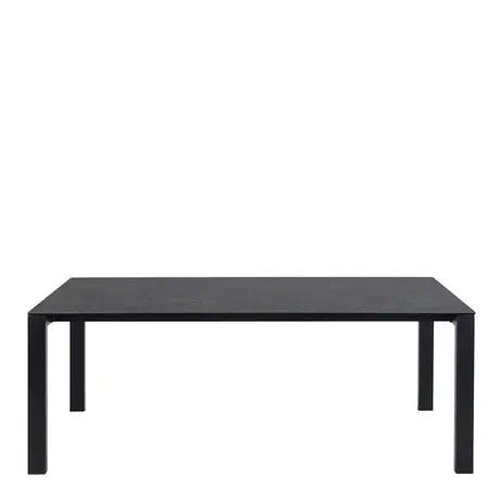 Buy Brentford Matt Black Ceramic Dining Table – 6-Seater with Powder-Coated Steel Base, 2 from Furnituretta