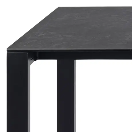 Buy Brentford Matt Black Ceramic Dining Table – 6-Seater with Powder-Coated Steel Base, 8 from Furnituretta