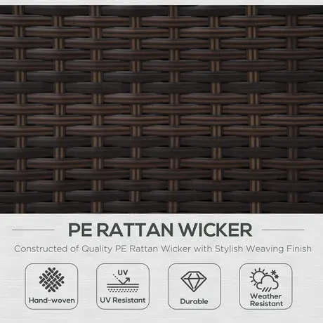 Buy Outsunny 1 Seater Rattan Garden All-Weather Wicker Weave Single, 4 from Furnituretta