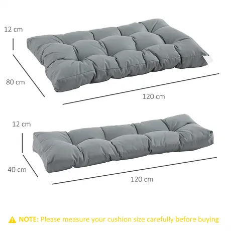 Buy Outsunny 2Pcs Garden Tufted Pallet Cushion Seat Pad, 3 from Furnituretta