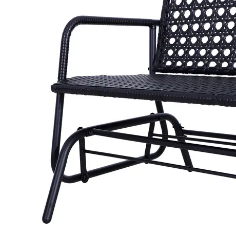 Buy Outsunny 2 Seater Wicker Glider Bench Chair Rocking Chair, 9 from Furnituretta