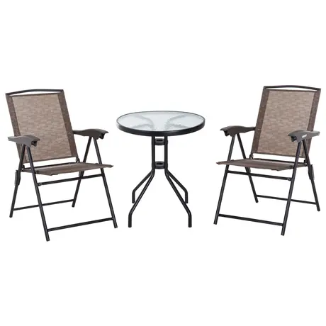 Buy Outsunny 3 Piece Patio Furniture Garden Bistro Set Outdoor from Furnituretta