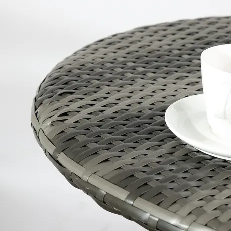 Buy Outsunny 3 PCS Rattan Wicker Bistro Set with Easy Folding, 9 from Furnituretta