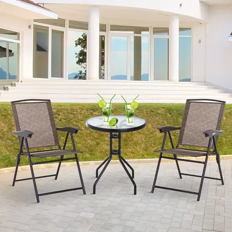 Buy Outsunny 3 Piece Patio Furniture Garden Bistro Set Outdoor, 9 from Furnituretta