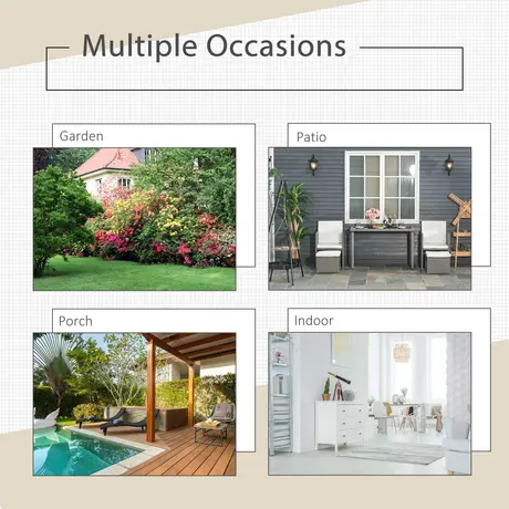 Buy Outsunny 2-Seater Rattan Bistro Set Garden Furniture Sofa, 6 from Furnituretta