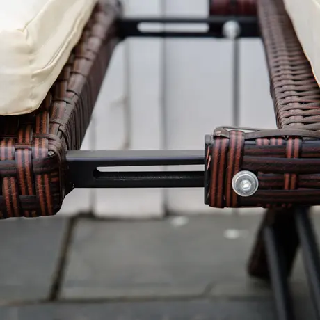 Buy Outsunny 2 Seater Rattan Folding Daybed Sofa Bench Garden Chair, 9 from Furnituretta