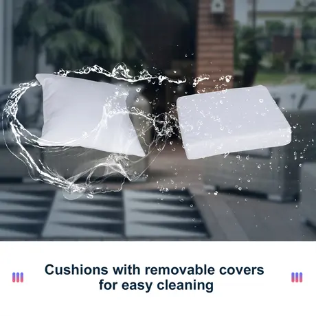 Buy Outsunny 2 Seater Rattan Bistro Set 2 Rocking Armchair, 7 from Furnituretta