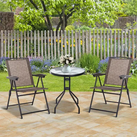 Buy Outsunny 3 Piece Patio Furniture Garden Bistro Set Outdoor, 2 from Furnituretta