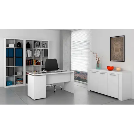 Buy Ruma White Gloss Computer Desk – 3 Drawers & Sleek Modern Finish, 5 from Furnituretta