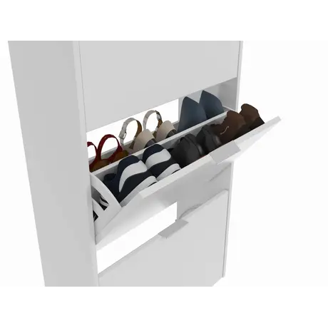 Buy York Matt White 3 Drawer Shoe Cabinet – Stackable & Space-Saving Design, 5 from Furnituretta