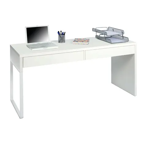 Buy Camden White Writing Table Computer Desk – 2 Drawers & Reversible Legs, 2 from Furnituretta