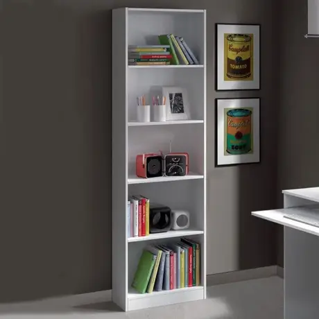 Buy Lyda Tall Bookcase – White Finish for Any Room from Furnituretta