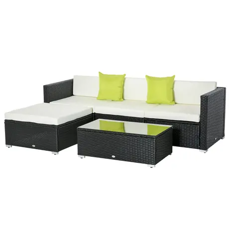 Buy Outsunny 4-Seater Garden Rattan Furniture Outdoor Sectional from Furnituretta