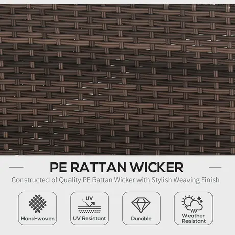 Buy Outsunny 4-Seater Garden Rattan Furniture Rattan Sofa Set, 4 from Furnituretta