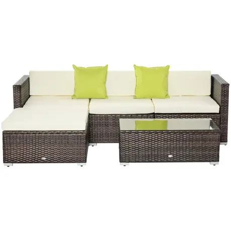 Buy Outsunny 4-Seater Garden Rattan Furniture Rattan Sofa Set from Furnituretta