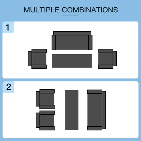 Buy Outsunny 4-Seater Rattan Sofa Set Garden Rattan Furniture, 7 from Furnituretta