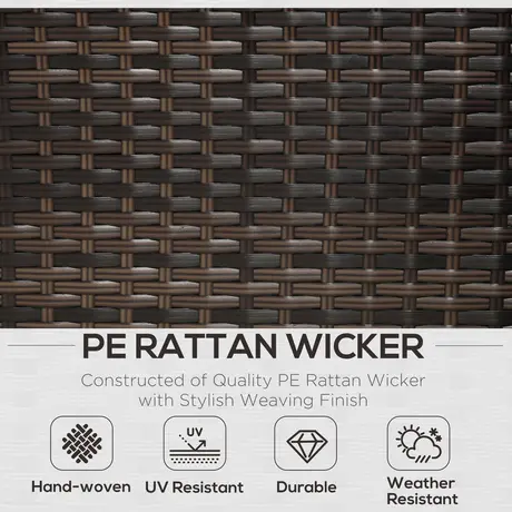 Buy Outsunny 4-Seater Rattan Garden Furniture Storage Sofa Set, 6 from Furnituretta