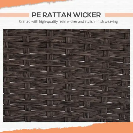 Buy Outsunny 5 Pcs PE Rattan Garden Furniture Set, 2 Armchairs, 5 from Furnituretta