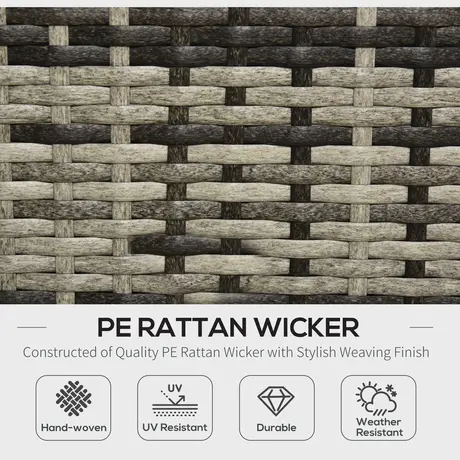 Buy Outsunny 4-Seater Garden Rattan Furniture Set, Outdoor, 4 from Furnituretta