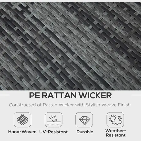 Buy Outsunny 4-Seater Rattan Wicker Garden Furniture Patio Sofa, 6 from Furnituretta