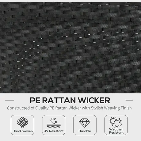 Buy Outsunny 4-Seater Garden Rattan Furniture Outdoor Sectional, 4 from Furnituretta