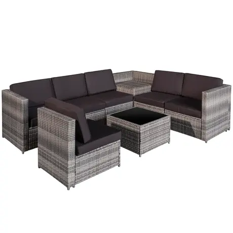 Buy Outsunny 6 Seater Garden Furniture Patio Rattan Sofa from Furnituretta