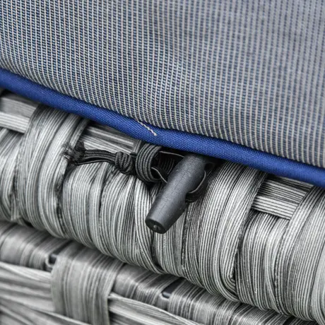 Buy Outsunny 6-Seater Outdoor Patio Rattan Dining Table Sets, 8 from Furnituretta