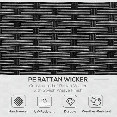 Buy Outsunny Garden Rattan 2 Seater Companion Seat Wicker, 4 from Furnituretta