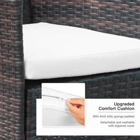 Buy Outsunny 6-Seater Rattan Garden Furniture Dining Set 6-seater, 5 from Furnituretta